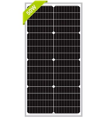 RV Camper SUV'un sürdürülebilir pil şarjı için 50W 12V Monocrystalline Güneş Paneli