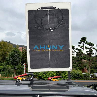 İyi bir fiyat. 50W 22V ETFE Siyah Esnek Güneş Paneli, ETFE Siyah İnce, İnce Yarım Esnek PERC Mono Yüksek Verimlilikli Güneş Hücreleri 12 Volt Pil Şarjı Deniz RV Kampçı Gemileri Çadır çevrimiçi