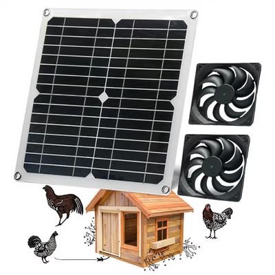İyi bir fiyat. Fabrika Sıcak Satış Yüksek Verimlilik 12W Güneş Paneli Tavuk Kulübesi, Köpek Evi, Dış Sığırlık Sera için Güneş Enerjisi Fanı çevrimiçi