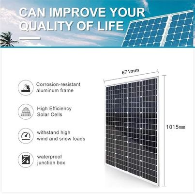 İyi bir fiyat. Özel 12V 24V Mono Cam Güneş Paneli 100W-270W Güneş panelleri Yüksek verimlilik 150W-200W aralığı dahil çevrimiçi